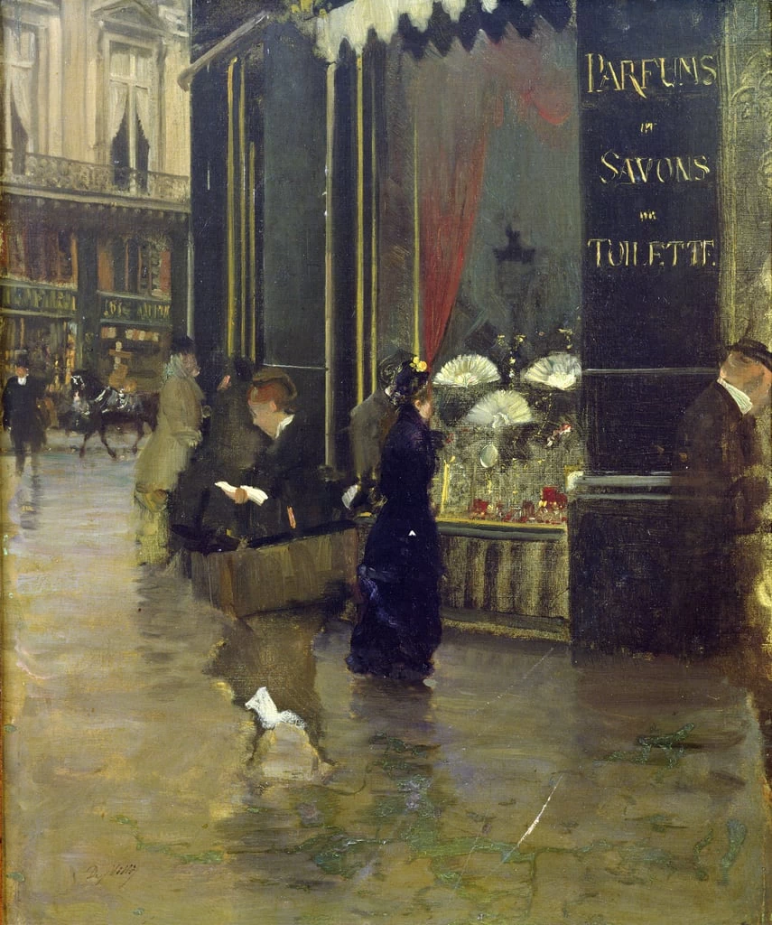 Giuseppe De Nittis - Parfumerie Viollet, Boulevard des Capucines, Musee de la Ville de Paris, Musee Carnavalet, Parigi